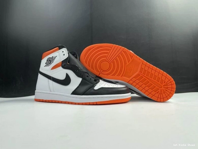 1st Kicks Shoes Electro 1 Orange Jordan 555088-180 High Retro Air 0626